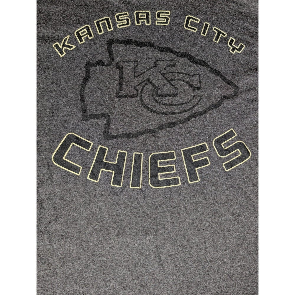 NFL Team Apparel Kansas City Chiefs Mens Long Sleeve Graphic T-Shirt Charcoal XL - Picture 7 of 10